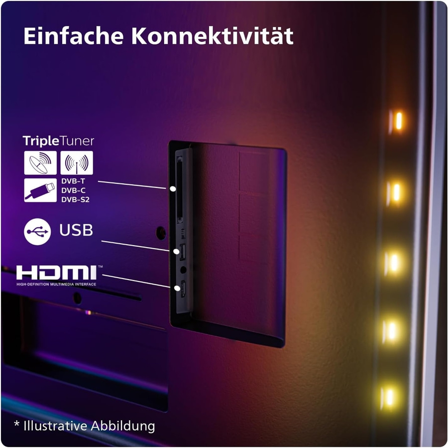 PHILIPS Ambilight OLED Fernseher 55 Zoll 4K UHD Smart TV 144 hz 55OLED809/12