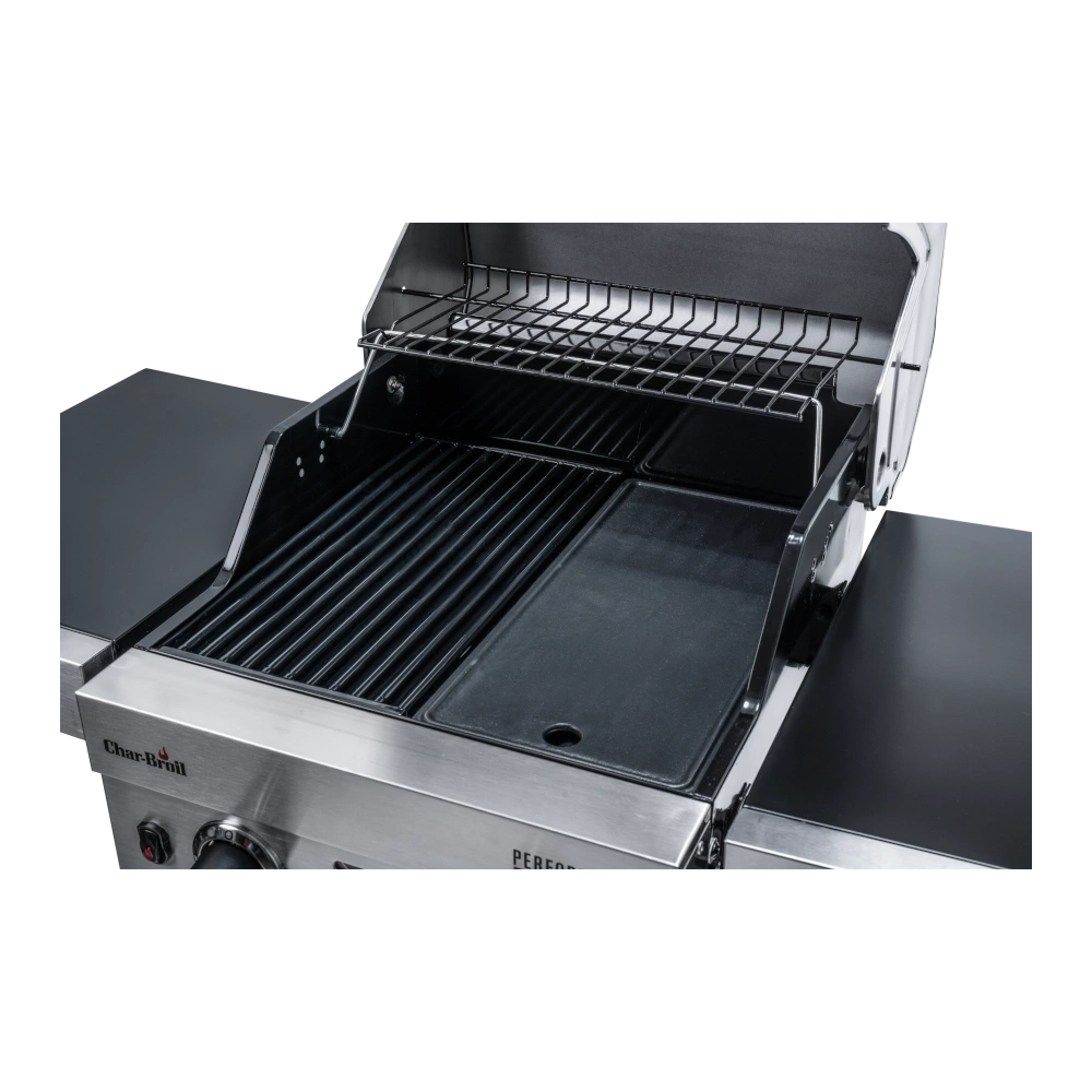Edelstahl-Grill mit Grillrost und abnehmbarer Platte