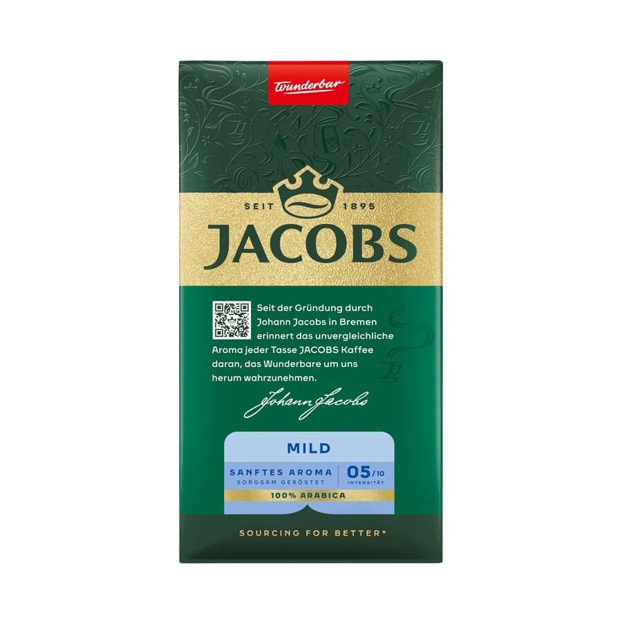 JACOBS Filterkaffee Krönung Mild Pulver-Kaffee Röstkaffee gemahlen 6 x 500g