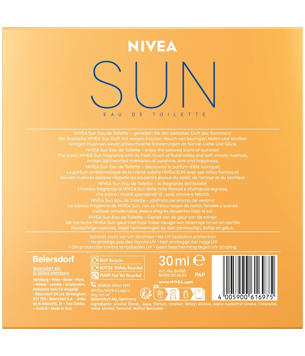 NIVEA SUN Eau de Toilette mit blumig-holzigem Duft.