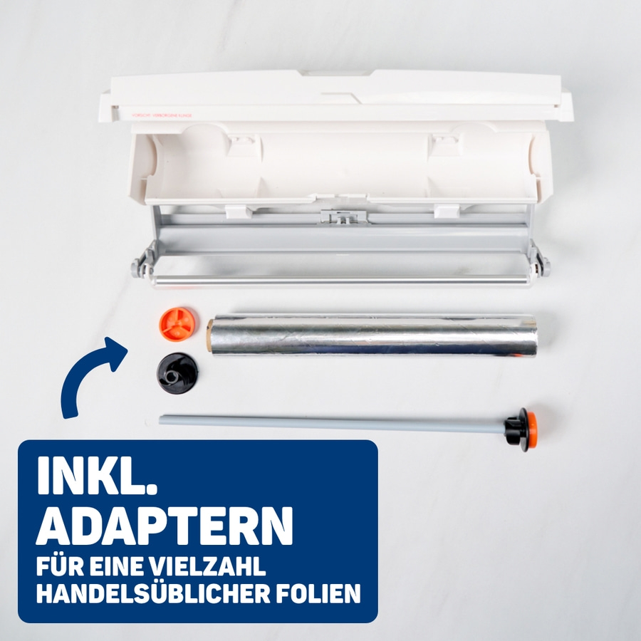 Toppits Folienspender Folienabroller Folienschneider Alufolie Frischhaltefolie