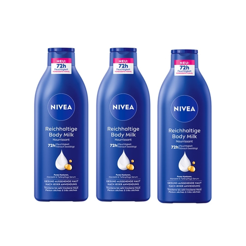 NIVEA Body Reichhaltige Milk 3 x 400ml