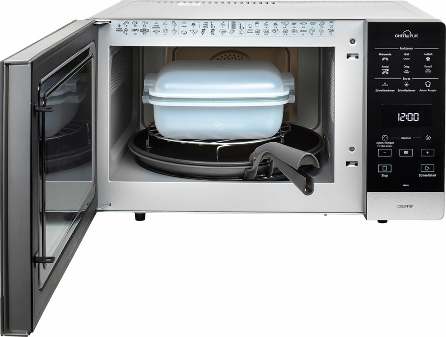 BAUKNECHT Mikrowelle MW 49 SL Grill Heißluft 25L Garraum 800W Edelstahl B-Ware