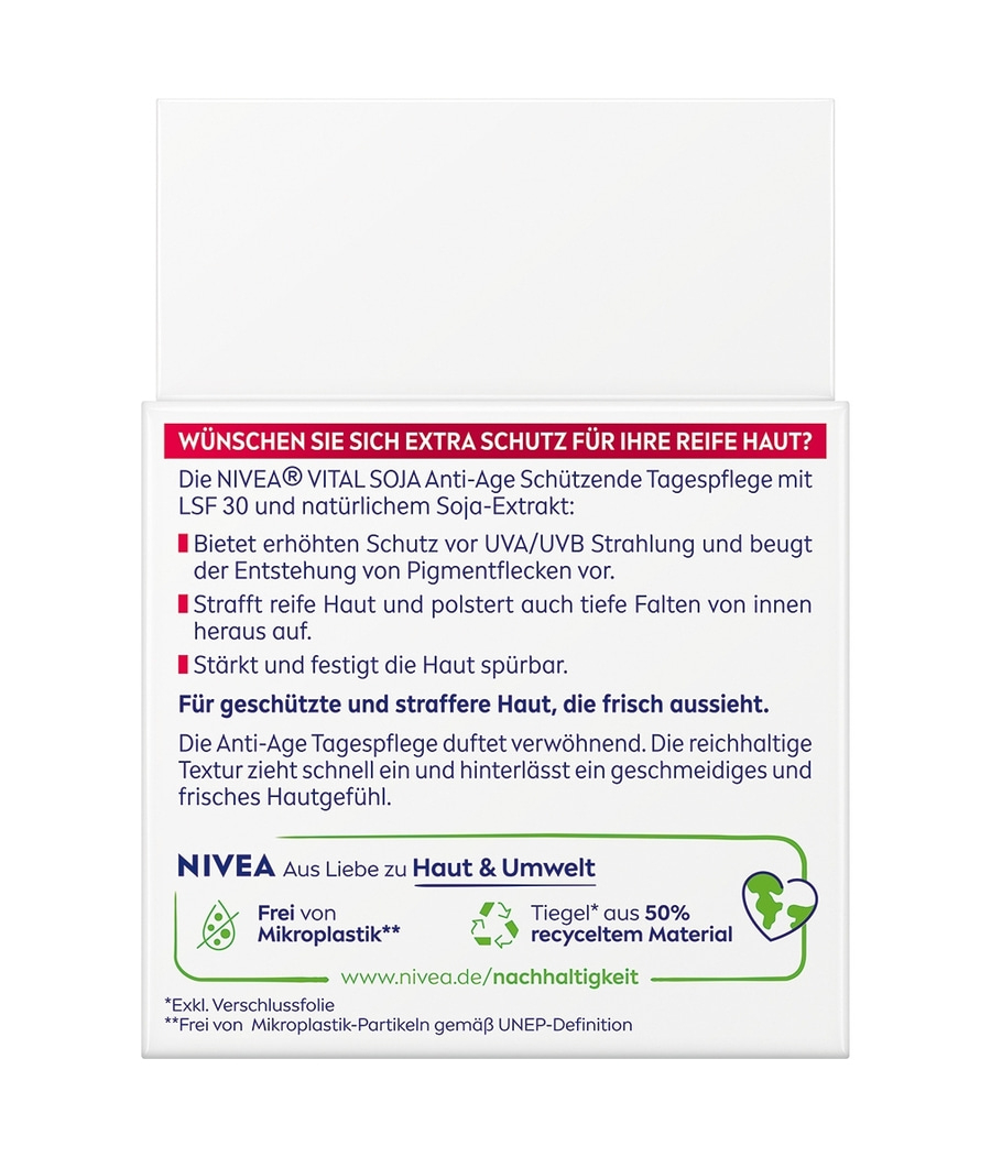 NIVEA VITAL Anti-Age Soja Schützende Tagespflege LSF 30 Anti-Falten 50 ml