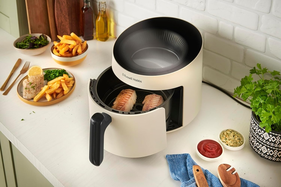 RUSSELL HOBBS Heißluftfritteuse Airfryer Satisfry Panoramic 10 Programme Grillen