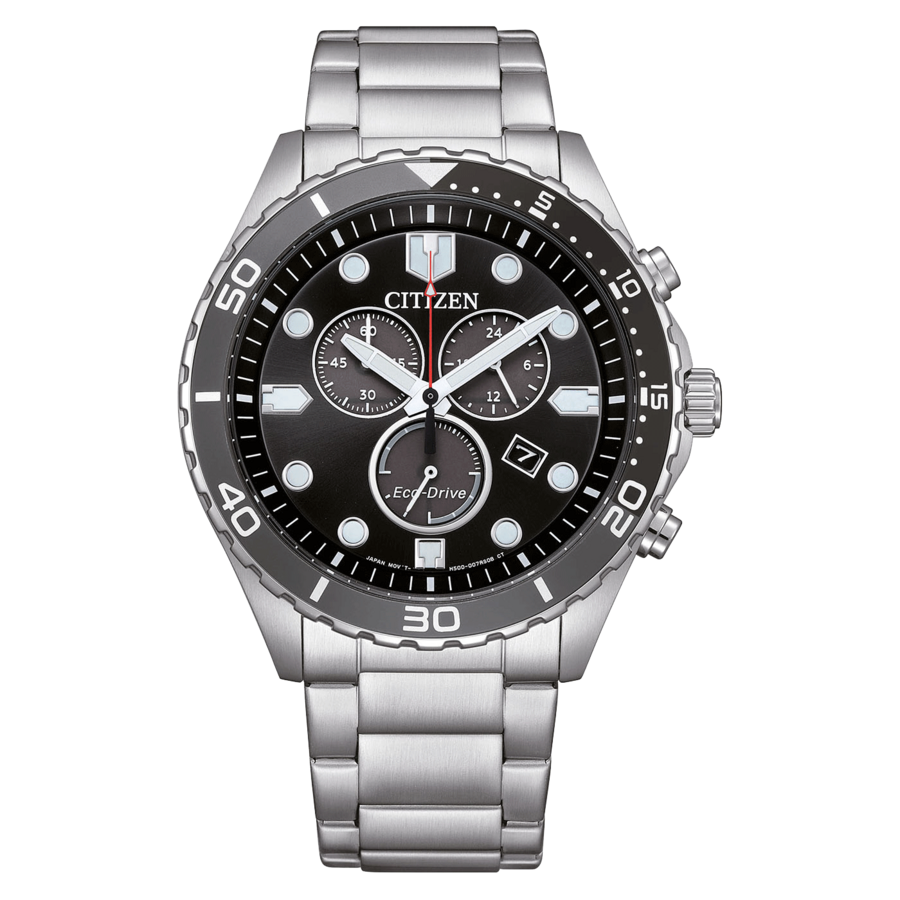 CITIZEN Herren Armbanduhr AT2568-82E Eco-Drive Chronograph 43mm Edelstahl B-Ware