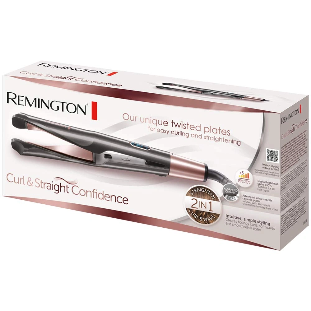 Remington Haarglätter, 2-in-1, Locken und Glätten, für alle Haartypen, Styling-Videos