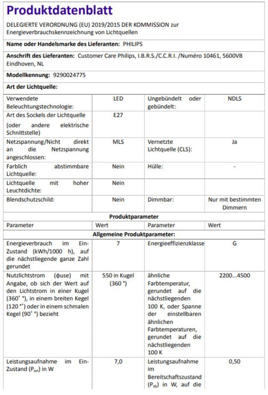 PHILIPS HUE White Ambiance E27 intelligentes LED Leuchtmittel 7W Bluetooth NEU