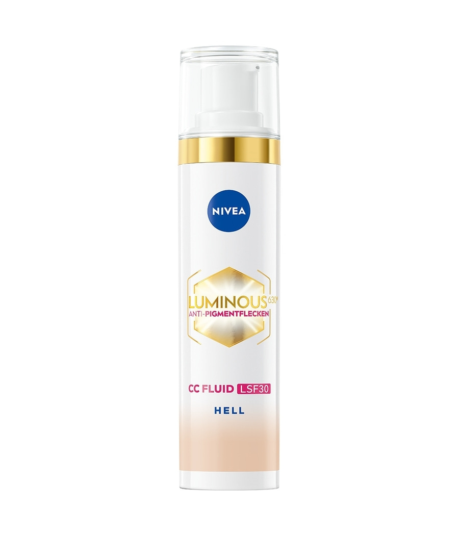 Nivea Luminous 630 Anti-Pigmentflecken CC Fluid LSF30 Hell Produktverpackung