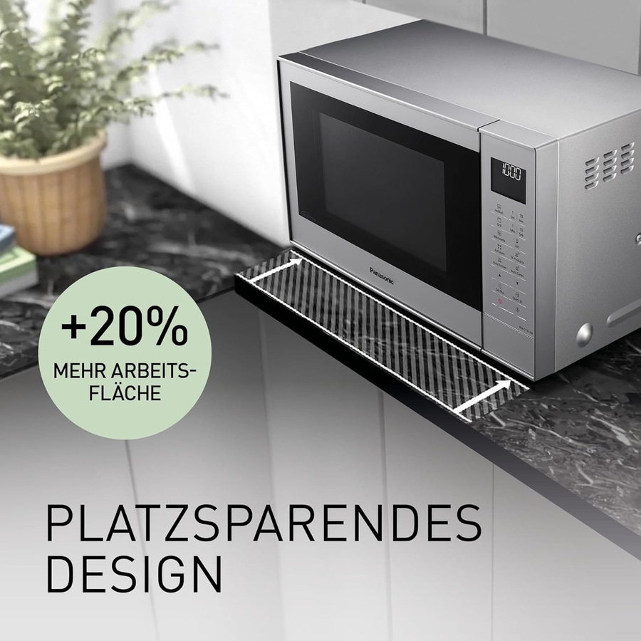 PANASONIC Mikrowelle Grill Dampfgarer 27 Liter 1000 Watt NN-CT57JMGPG silber