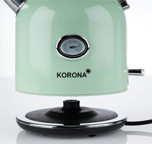 KORONA Wasserkocher 20665 kabellos Retro Design 1,7L 2200W Kalkfilter mint NEU
