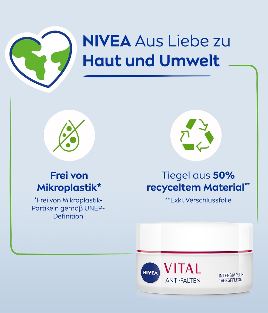 NIVEA Tagespflege VITAL Anti-Falten Intensiv Plus LSF 15 Bio Arganöl 2 x 50 ml