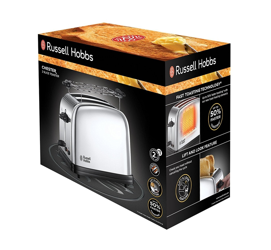 RUSSELL HOBBS Toaster Victory Chester 23310-56 Edelstahl 1670 W Schnell-Toast