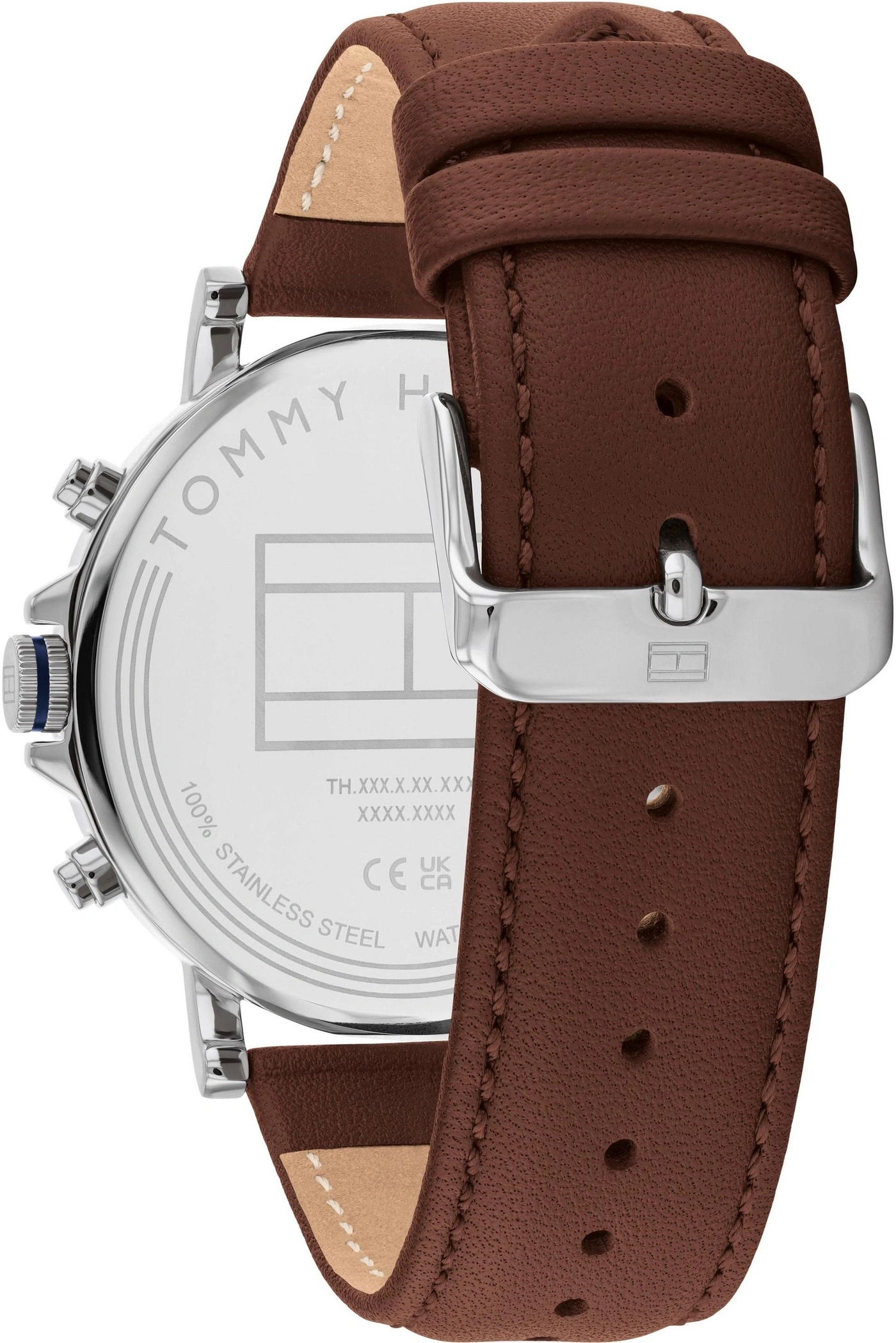 TOMMY HILFIGER Tyson 1710585 Herrenuhr Multifunktion Leder Blau Braun B-WARE
