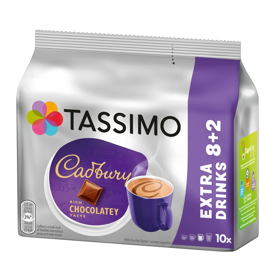 TASSIMO Kapseln Heiße Schokolade Paket 3x Milka + 3x Cadbury - 60 Kakao-Getränke