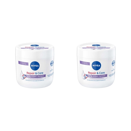 NIVEA Repair & Care Pflegecreme parfümfreie Body Lotion Panthenol 2 x 400 ml