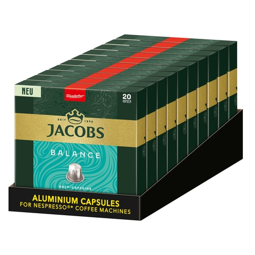 Jacobs Kaffeekapseln Balance, 200 Nespresso®* kompatible Kapseln JDE_Jac_4061927_10x_virt