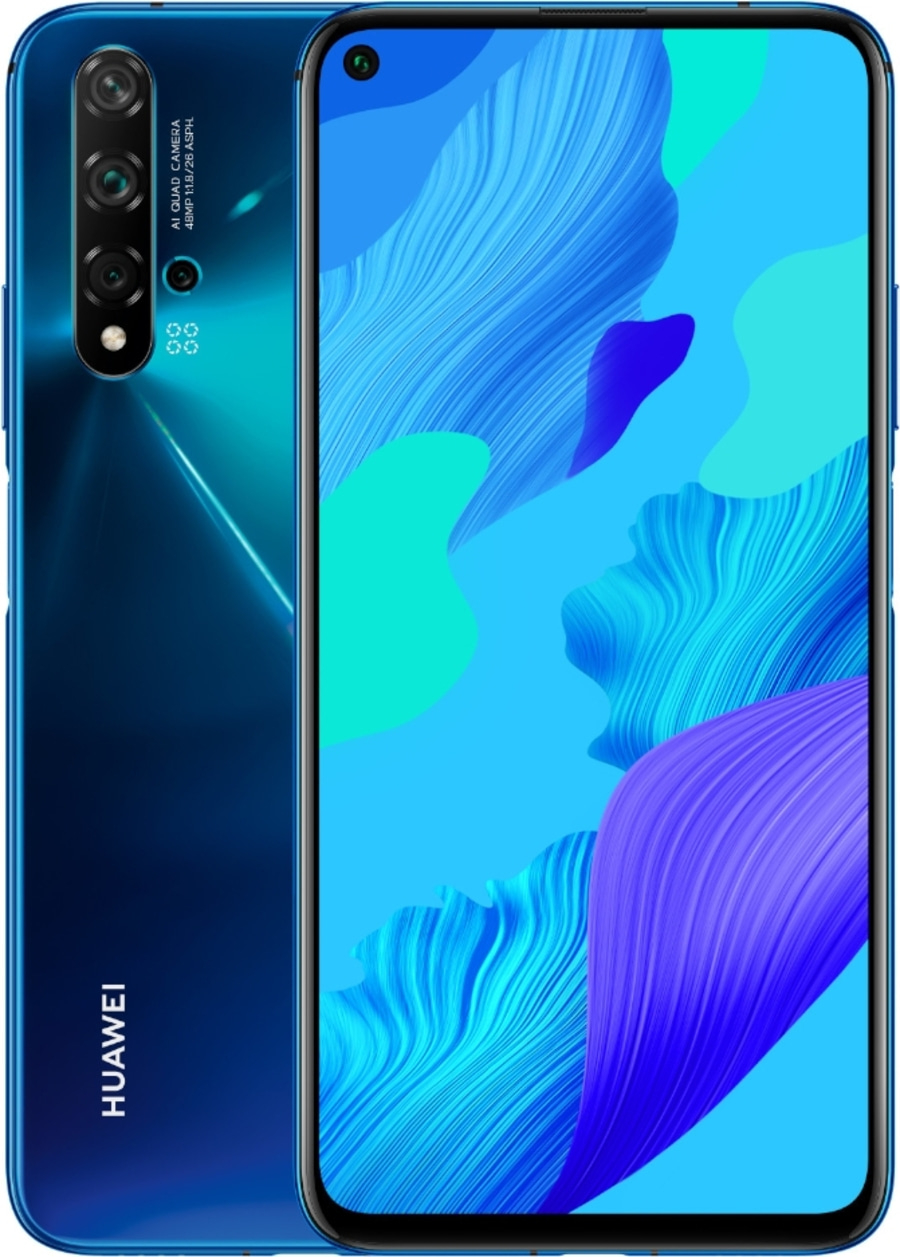 HUAWEI nova 5T 128 GB 6,26 Zoll 6 GB RAM 48 MP Quad-Kamera NFC crush blue NEU