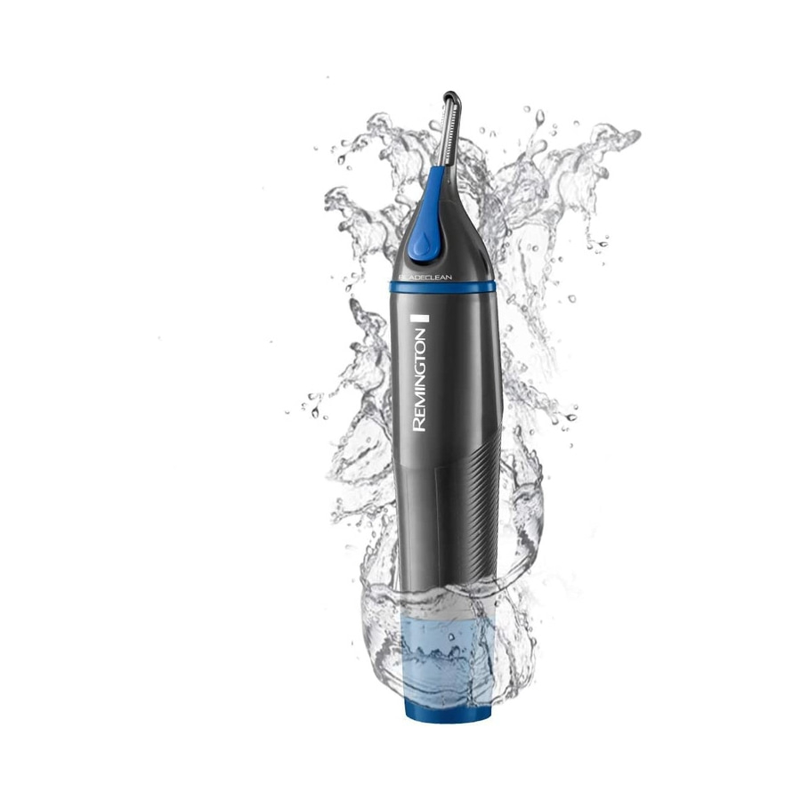 Remington Nasen- und Ohrenhaartrimmer, schwarz, blau, Wasser, Produkt, isoliert