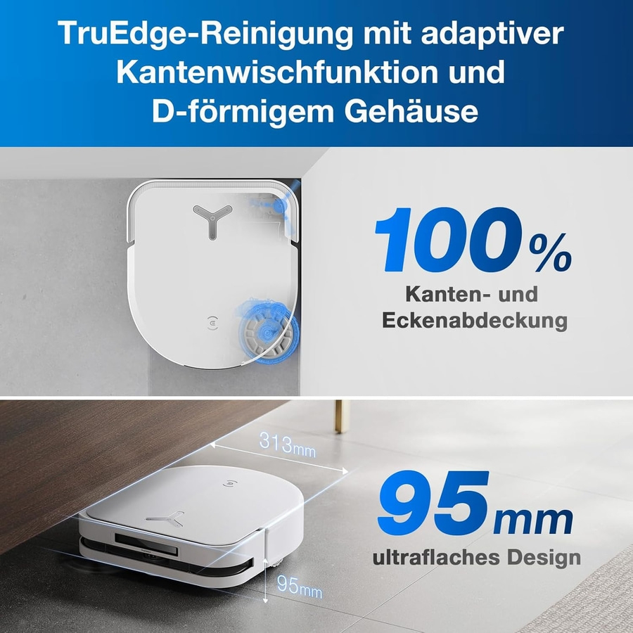 ECOVACS Deebot X5 OMNI Saug- & Wischroboter App-Steuerung Station weiß B-Ware