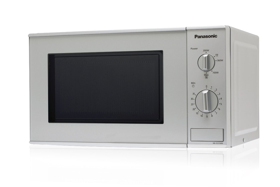 PANASONIC Mikrowelle 800 Watt 20 Liter NN-E221MMEPG 25,5 cm Drehteller grau