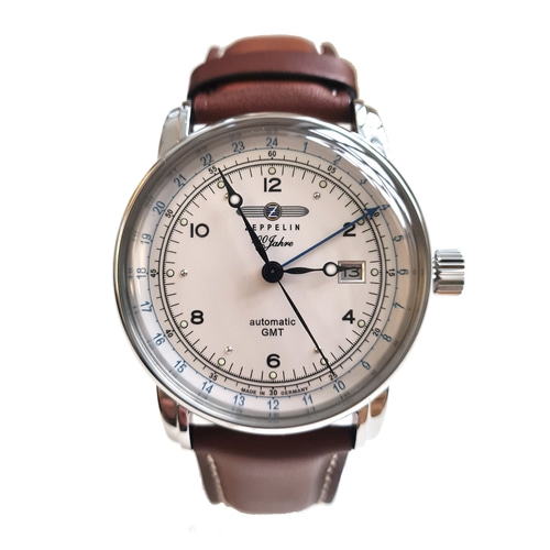 ZEPPELIN Herren Armbanduhr 8666-1 Automatikuhr Datum Lederarmband 43mm B-WARE