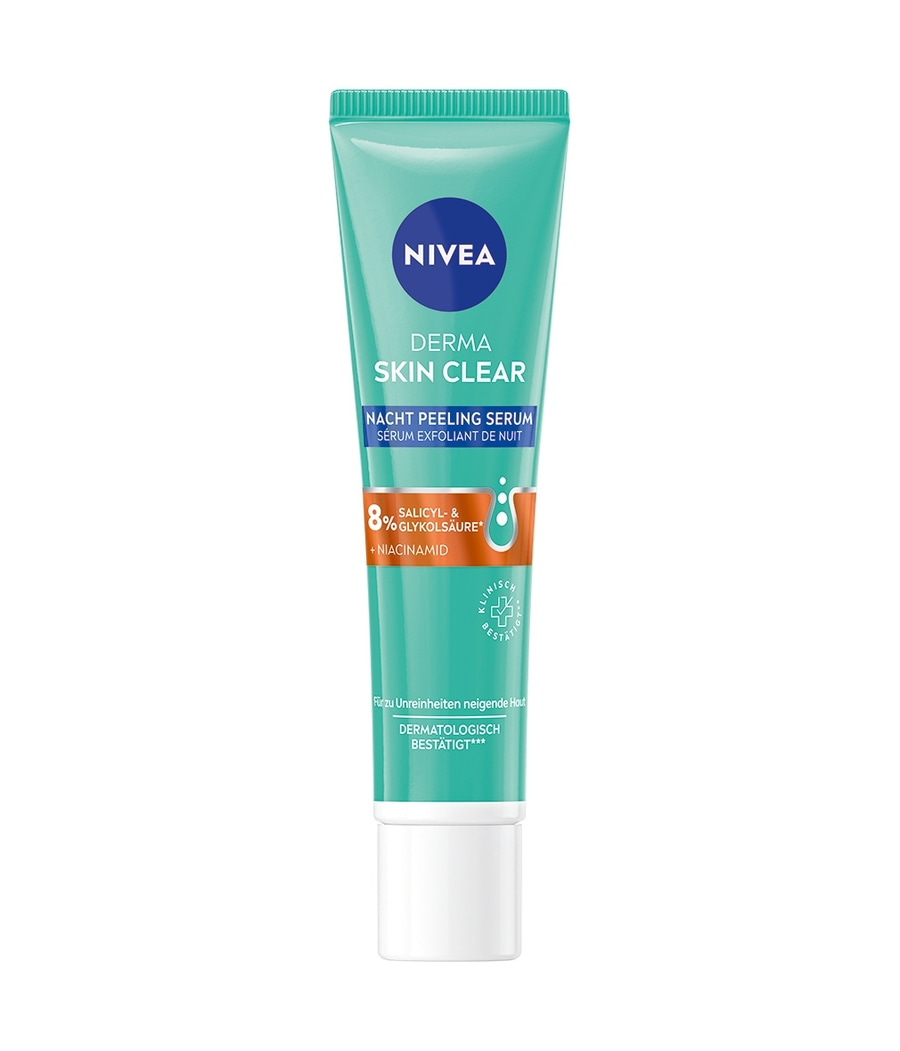 Nivea Derma Skin Clear Nacht Peeling Serum, für unreine Haut, dermatologisch bestätigt