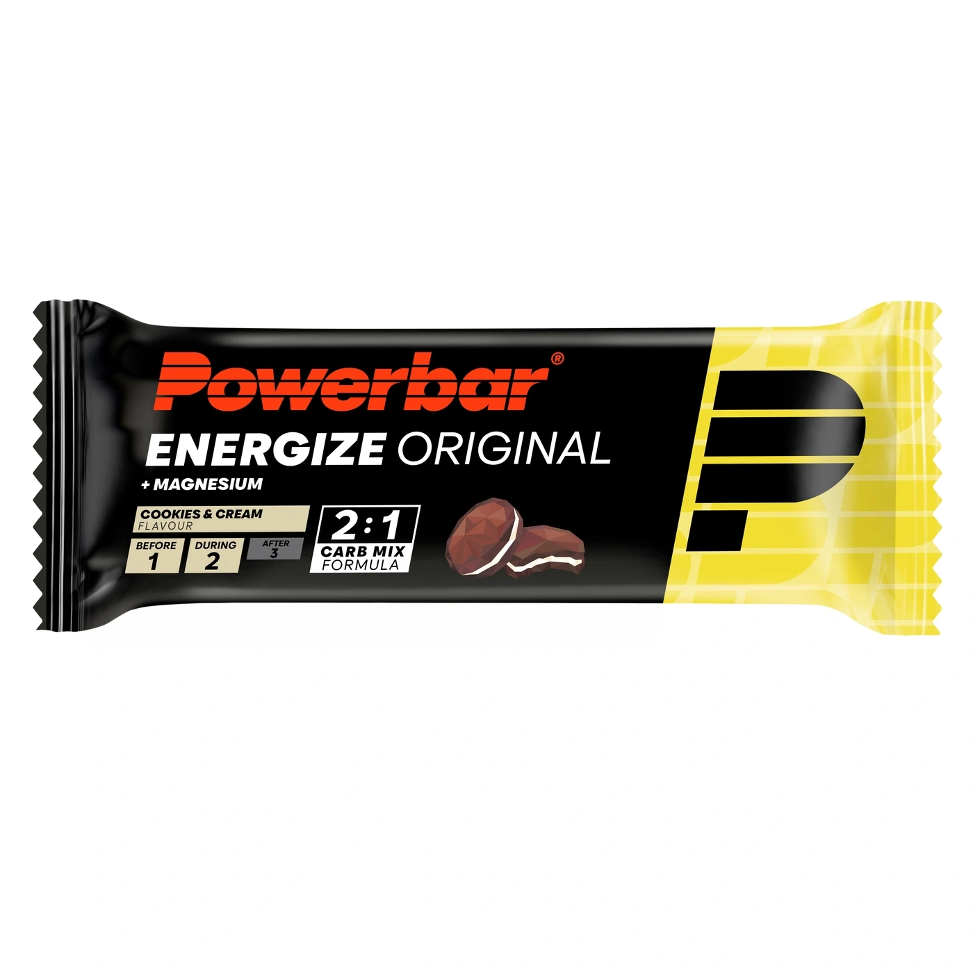 Powerbar Energize Original Cookies & Cream Riegel mit Magnesium