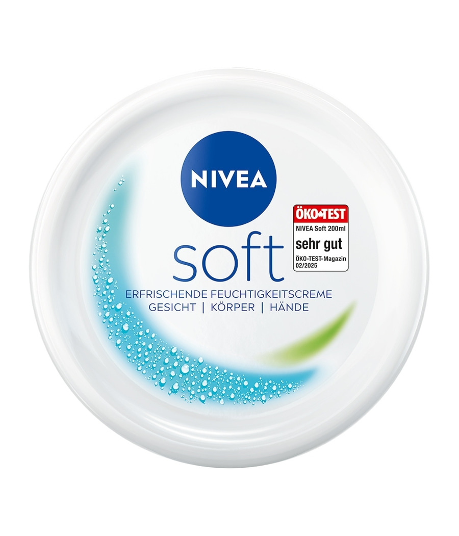 Nivea Soft Creme, Gesicht, Körper und Hände, sehr gut bewertet, 200ml, Öko-Test Magazin