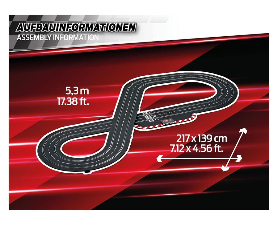 CARRERA Evolution Flames and Fame Rennbahn Autorennen bis 8 Spieler ausbaubar