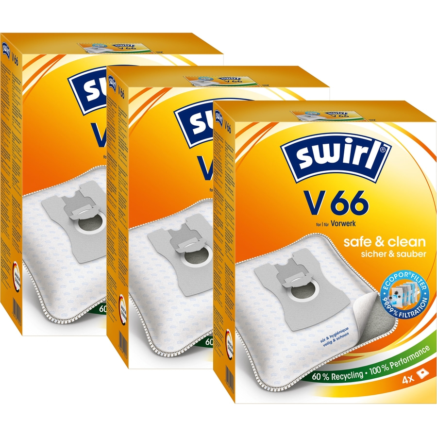 SWIRL Staubsaugerbeutel V 66 EcoPor® für Vorwerk 12 Beutel