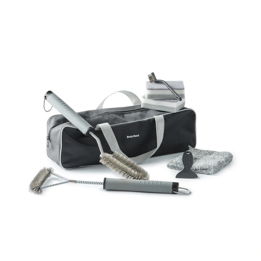 Grillreinigungsset mit Bürsten, Schwämmen und Tasche. Betty Bossi.