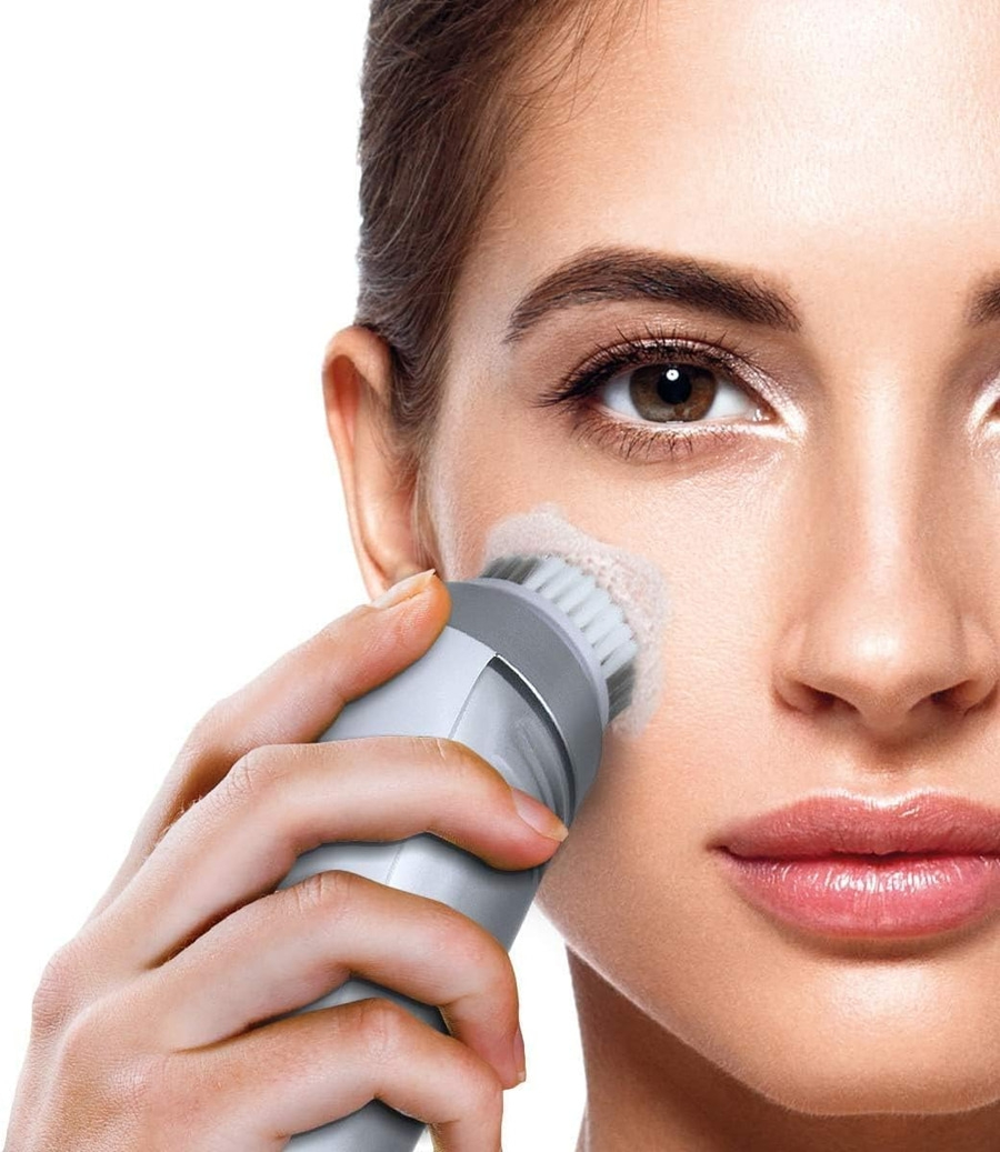 PRORELAX SONIC Ultraschall Gesichtsbürste Gesichtsreiniger weiß/silber NEU