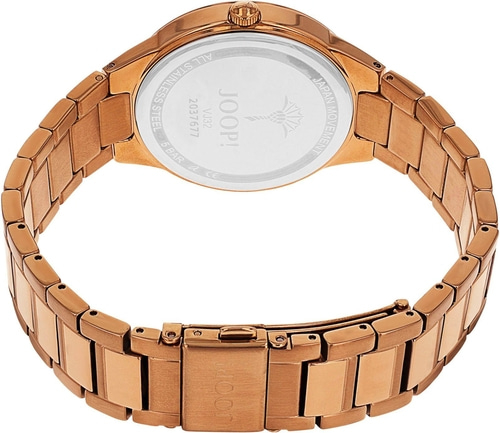 JOOP! Armbanduhr Damen 2037677 Quarzuhr Datumsanzeige 37mm bronzefarben B-WARE Goldene Joop! Uhr mit japanischem Uhrwerk und Edelstahlarmband, 5 Bar wasserdicht.