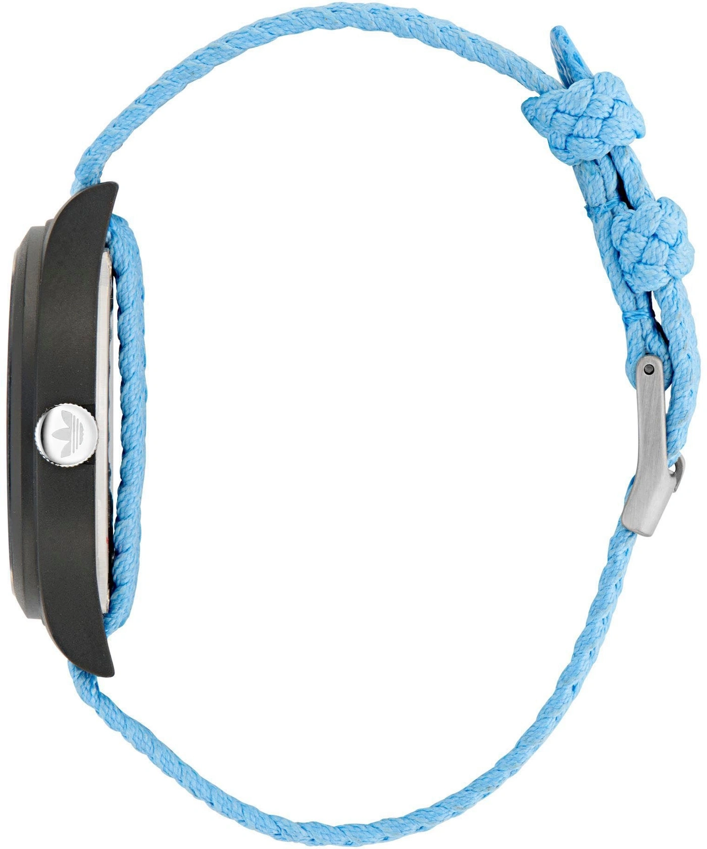 Adidas Uhr mit blauem Seilarmband und silbernem Verschluss