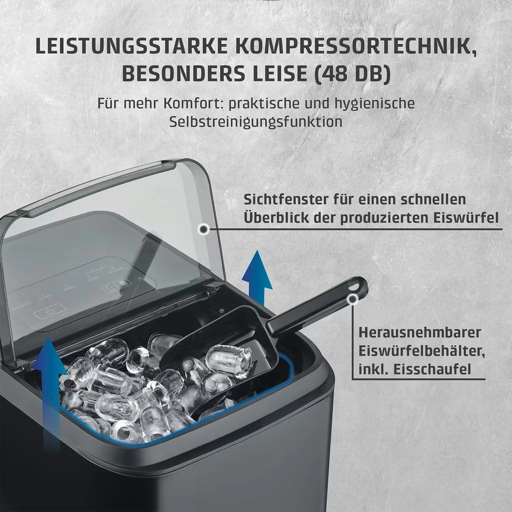 CASO Design Clear Ice Advanced Eiswürfelbereiter Klare Eiswürfel 8,8kg NEU