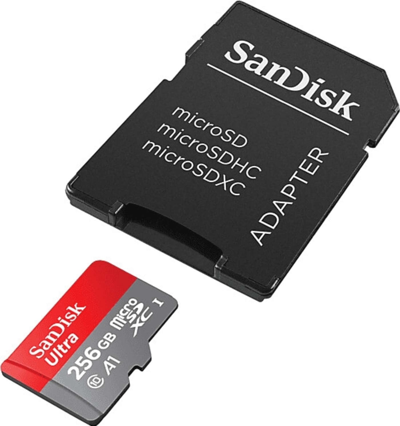 SANDISK Ultra A1 microSDXC+ SD-Adapter Speicherkarte 256GB Class 10 150MB/s NEU