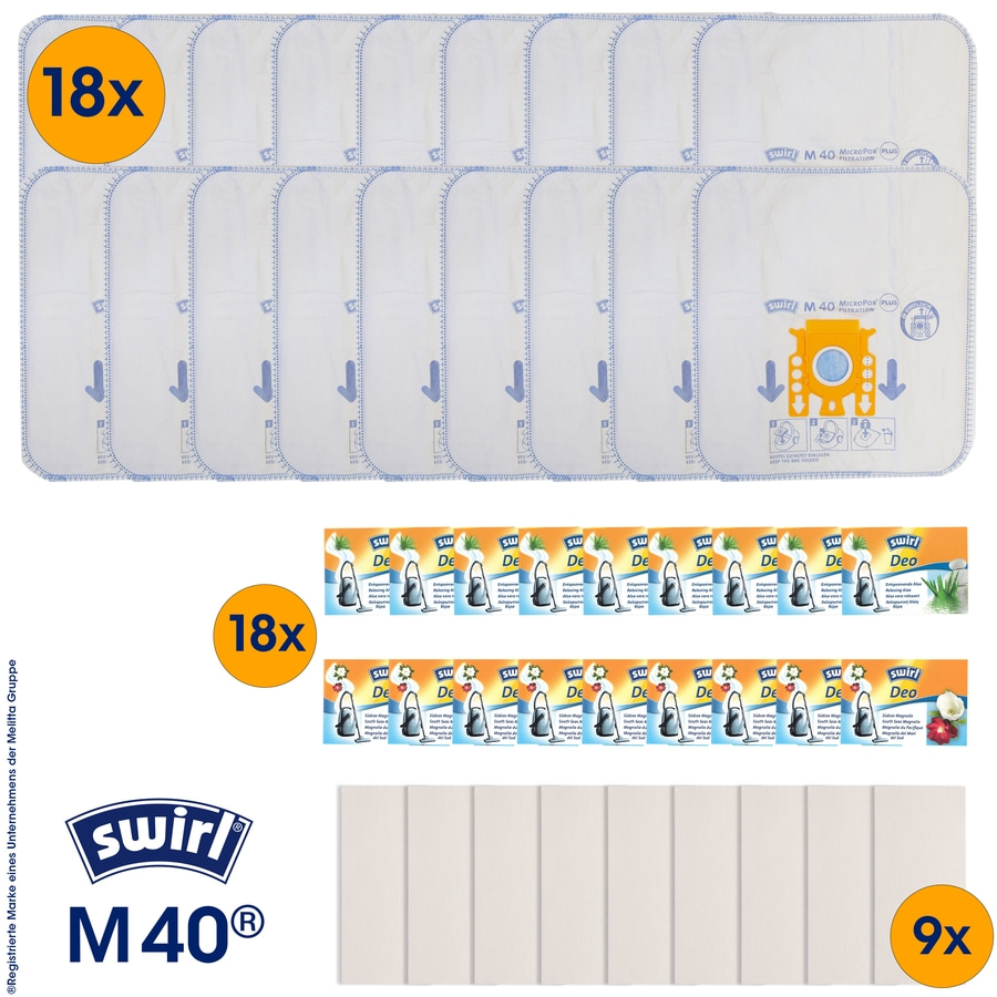Staubsaugerbeutel-Set mit 18 Beuteln, 9 Beuteln und Duftbeuteln für Staubsauger