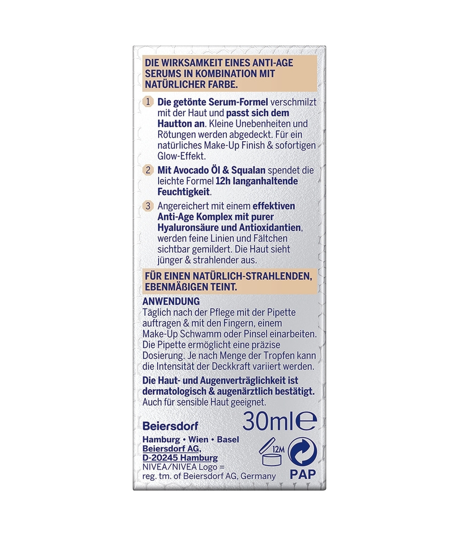 Anti-Age Serum mit natürlicher Farbe, 30ml, für strahlenden Teint, Beiersdorf