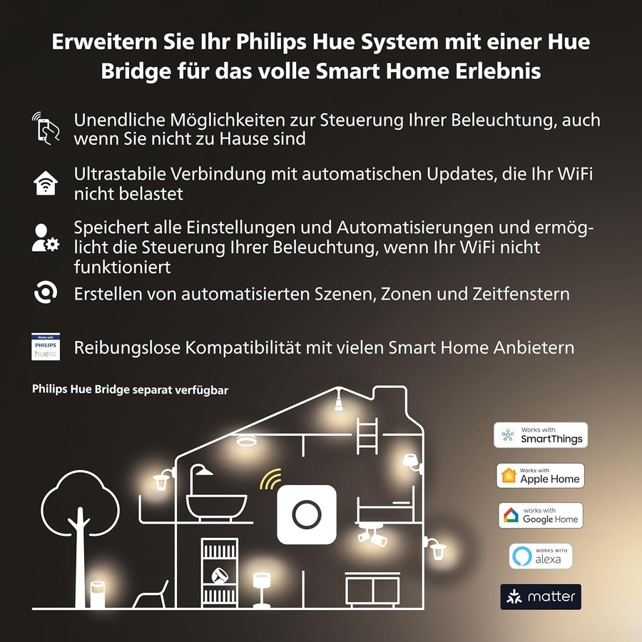 PHILIPS Hue Pendelleuchte LED Deckenlampe White Ambiance Enrave Pendant NEU