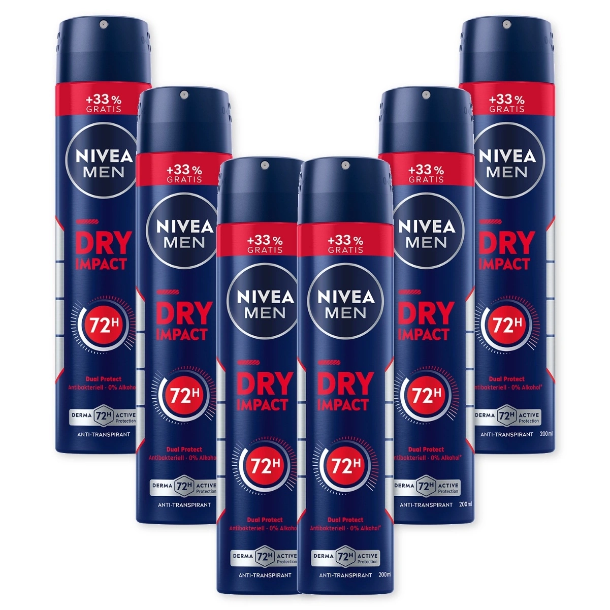 Nivea Men Dry Impact Deo 6er Pack