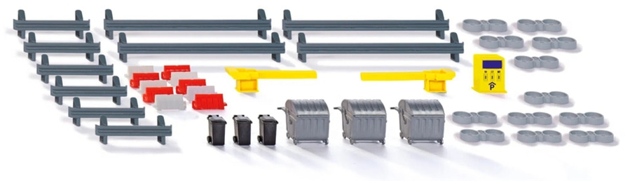 SIKU Zubehör-Set City Life 5591 Leitplanken Mülltonnen Spielelemente SIKU WORLD