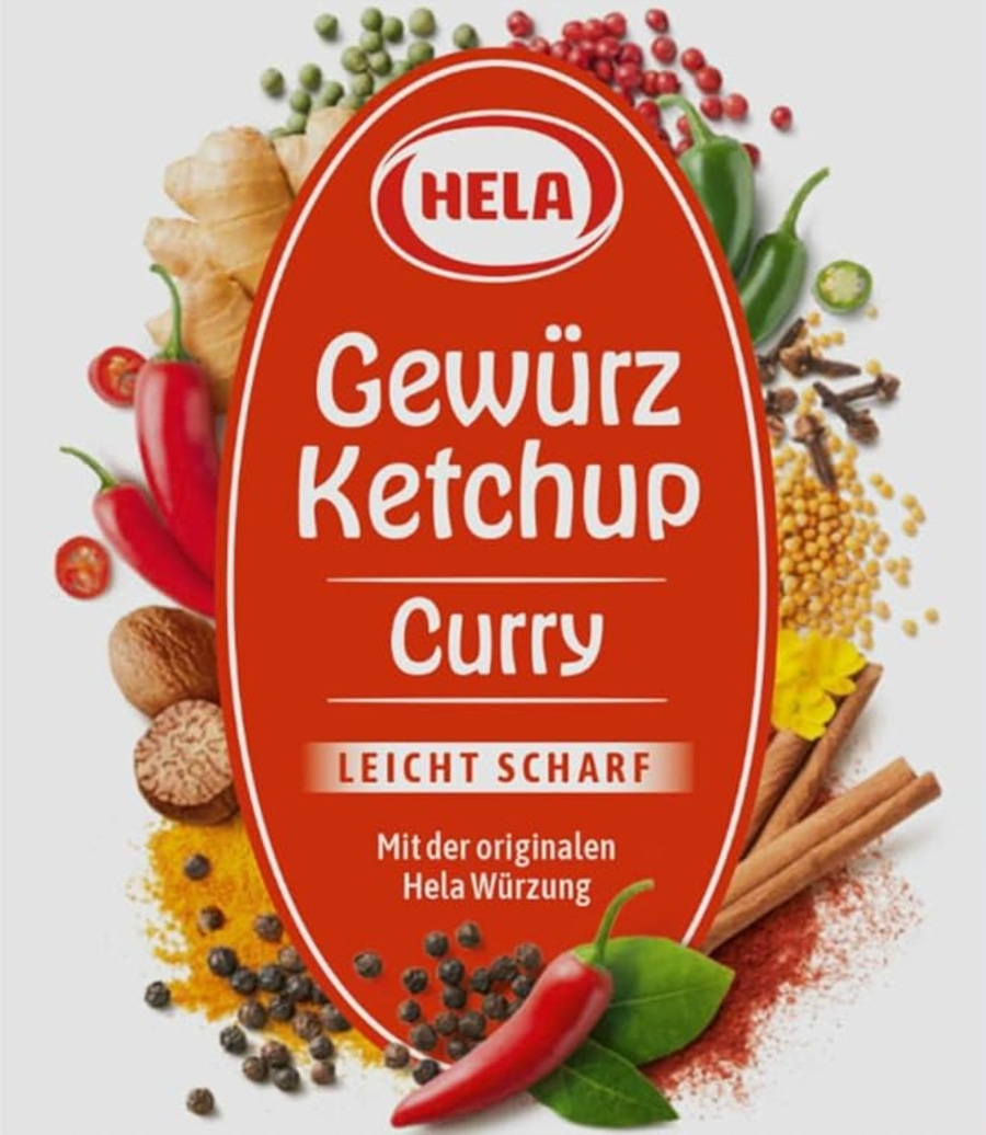 HELA Gewürz Ketchup Curry leicht scharf 12x300ml MHD 31.05.26 Abverkauf Sauce