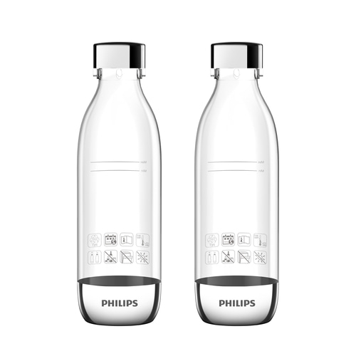 2 x PHILIPS Trinkflasche ADD919P2 Flasche für Wassersprudler Ersatzflasche 0.5 L