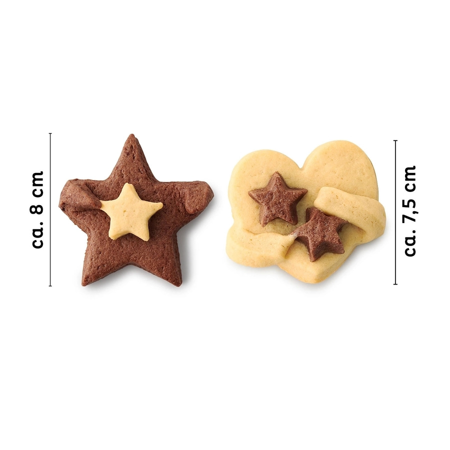 BETTY BOSSI Keks-Ausstecher Herz und Stern – Set Kunststoff Lila NEU
