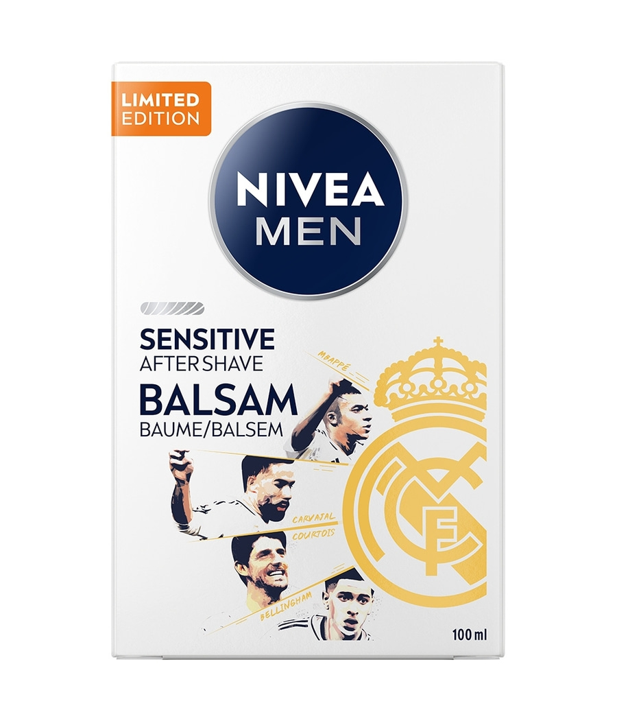 Nivea Men Sensitive Aftershave Balsam mit Real Madrid Spielern.
