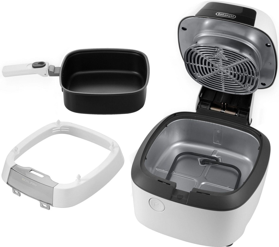 DE'LONGHI IdealFry Heißluftfritteuse FH2133/1.W Multicooker 4-in-1 weiß 1,25kg