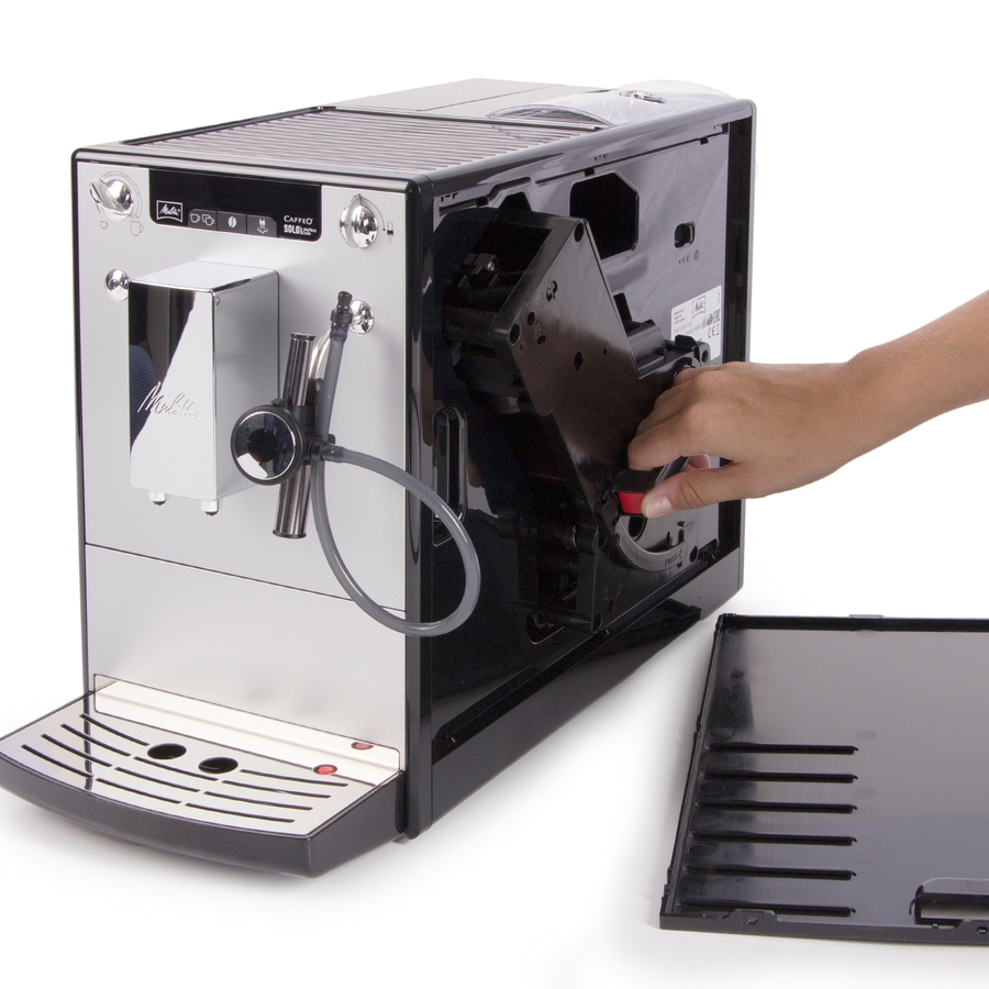 MELITTA Kaffeevollautomat Solo & Perfect Milk E 957-203 Silber kompakt