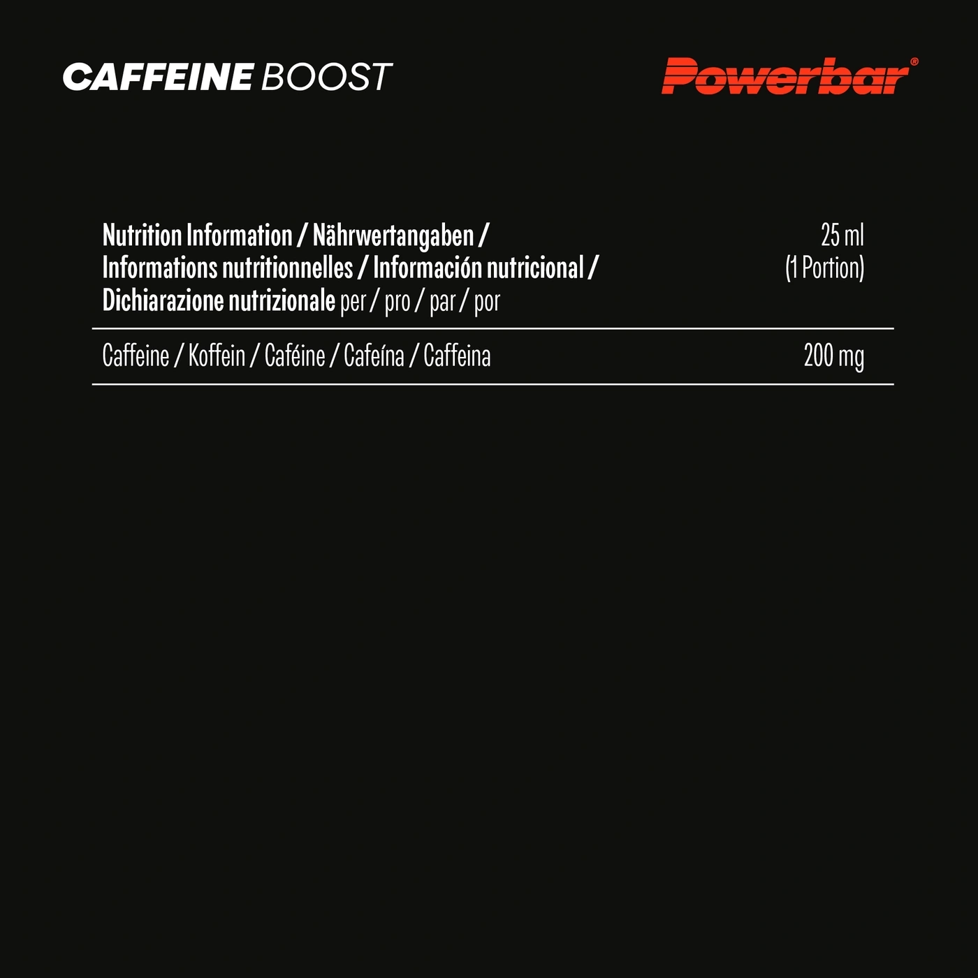 Nährwertangaben für Koffein in mg