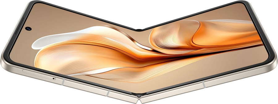 Goldenes, faltbares Smartphone mit elegantem Design und dynamischem Bildschirm